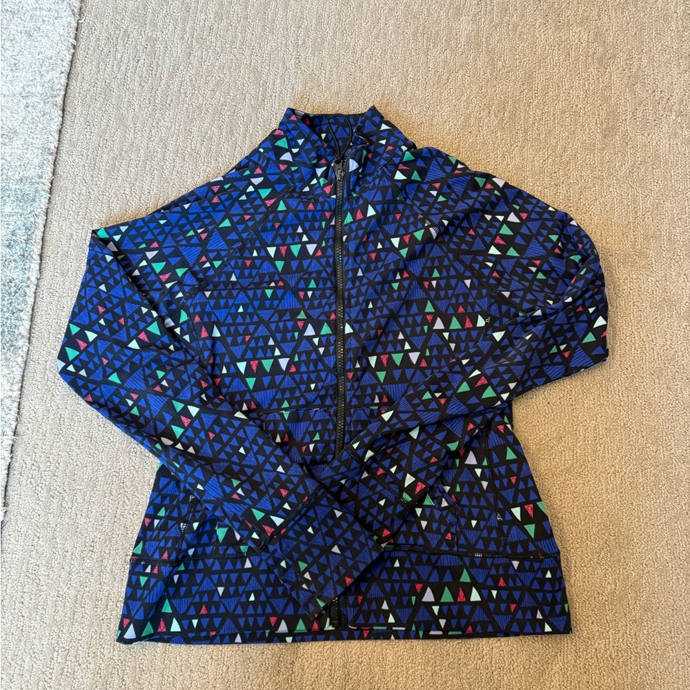 Threads 4 Thought Triangle Pattern Jacket - Blue, Gray, White